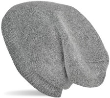 Feinstrick Beanie Mütze mit Glitzer, Slouch Longbeanie, Long Glitzermütze, Damen