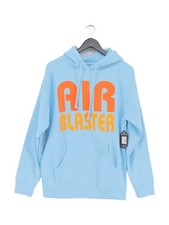 Airblaster Damen Hoodie S blau Grafik Baumwolle mit Polyester Pullover