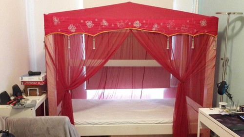 Himmelbett bett massivholz - himmelbett,