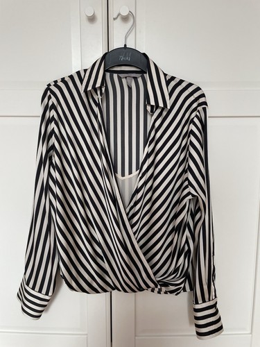 Wickelbluse aus satin gr - h&m,