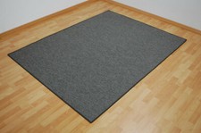 Teppich Flachgewebe umkettelt grau gewebt 