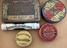 Alt Gruppe Blechdosen leer