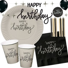 CREME SCHWARZ - Geschirr Deko