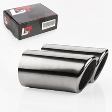 2x Endrohrblende Doppelrohr Chromfarben Auspuff für VW GOLF 6 VI 5K SCIROCCO