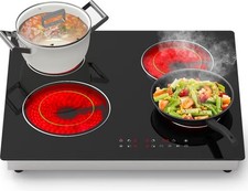 Elektroherd Ceranfeld 6700W Einbau 4 Zonen Touch Control Timer Kindersicherung