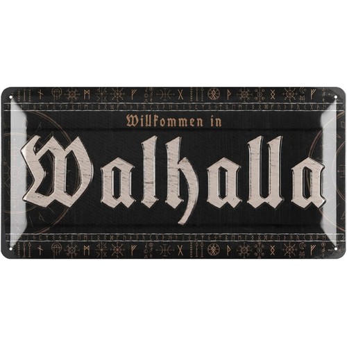 Retro blechschild walhalla - retro,