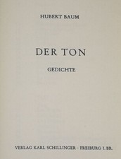 Der Ton -  Hubert Baum -