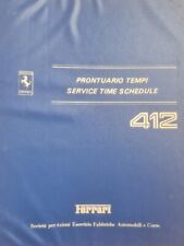 32B 148 1986 Ferrari 412 Original Handbook Manual Service Time Schedule
