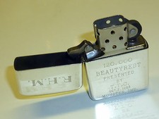 VINTAGE STERLING SILVER ZIPPO LIGHTER WITH ENGRAVINGS - 1987 - U.S.A.