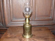 Antike französische Petroleumlampe   Feutrée Abeille  Messing  Eisenbahnerlampe