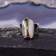 Edelopal Ring, 925er Silber