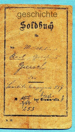 Ausweis soldbücher 1898 - ausweis,, 2
