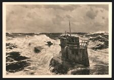 Künstler-AK Claus Bergen, Haus der Deutschen Kunst Nr. 467: U-Boot im Atlantik  