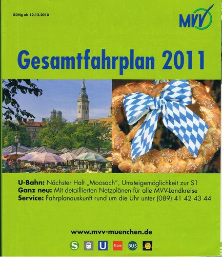 Fahrplanbuch mvv münchen 2011 - fahrplanbuch,