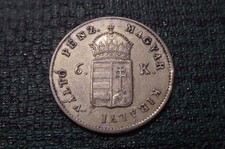 UNGARN , HUT , SILBER 6 KRAJZAR , 1849 (NF415)