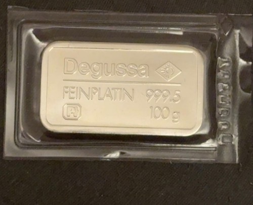 100g degussa platinbarren - platinbarren, /