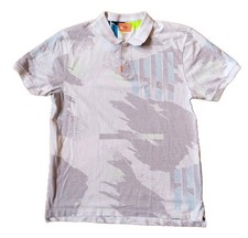 Nike Challenge Court Retro Polo Shirt Andre Agassi US Open weiß grau blau Sz. M