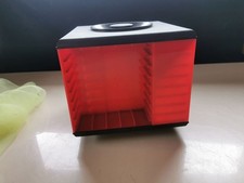 Kassettenkarussell 70-er Kassettenwürfel Vintage rot -  alte Kassettenbox