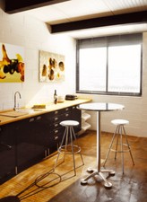 4 Barhocker DIAGONAL NEU für IN + OUTDOOR Aluminium von AMAT - 3