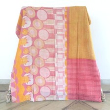 Art Kantha Twin Quilt