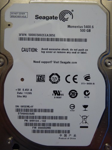 Seagate st9500325as 5ve - seagate,