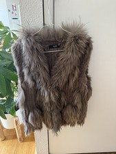 Funk, Echt Pelz Weste, Größe S/M, Waschbär/Kaninchen, Beige