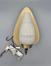 50er Jahre Wandleuchte Drahtgeflecht Messing Glas Midcentury Modernist