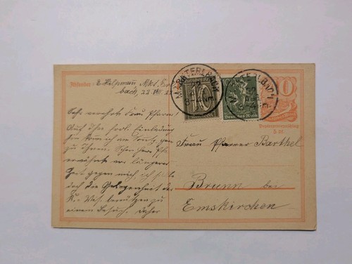 Deutsches reich infla beleg - infla,