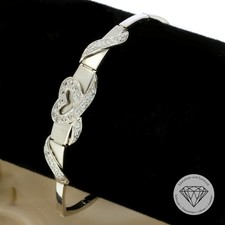 Wert: 1.450,- Herz Glieder Armband 585 / 14 Kt Gold 18 cm XXYY