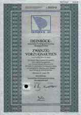 Deinböck AG München 1990 Braunschweig Salzgitter Stadthagen Vorzugsaktie 1000 DM