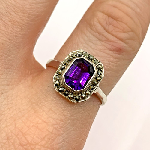 Amethyst ring 925 - ring,