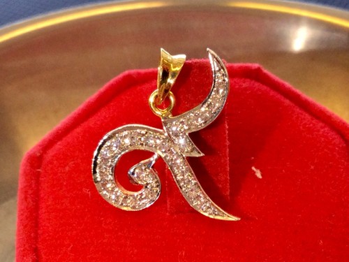 Gold diamanten anhänger - diamanten,