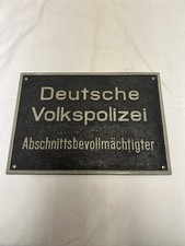 ABV Schild DDR Deutsche Volkspolizei Abschnittsbevollmächtigter Metallschild
