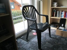 Kunststoffstuhl, Stapelstuhl, Stuhl mit Armlehnen, Gartensessel, Gartenstuhl