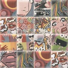 Pop Art Fliesen Wandfliesen 15x15 Dekorfliese im Mix für die Wand zufälliger mix