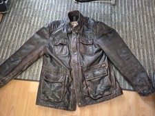 Lederjacke Braun, Grösse 54 Herren, Milestone, echtes Leder, gebraucht.