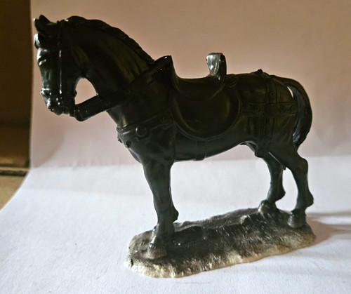 Elastolin pferd figur schwarz - pferd,