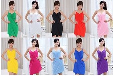  Damen Pareo Sarong Strand  Bikini Sommer Wickeltuch Bademode Trägerkleid Bikini