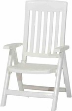 Sieger Palma Klappsessel weiß Kunststoff stapelbar klappbar Gartenstuhl