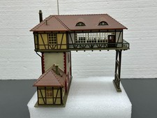 Reiterstellwerk, gebaut aus Plastikbausatz, Spur HO, Top-Zustand