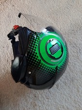 Motorradhelm AGV Jethelm gr. L (59-60) grün/schwarz