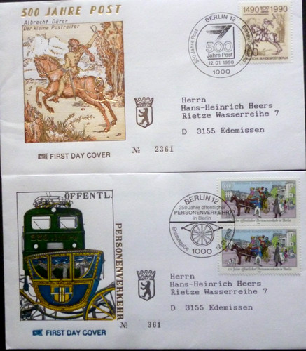 Berlin fdc ersttagsbriefe - berlin,