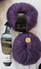 DROPS: 125g Kid Silk feinstes Lacegarn 75%Mohair/25%Seide lila neu+unverstrickt!