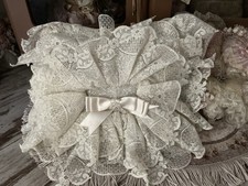 Boudoir Kissen Shabby Spitze Rüschen Volant Rüschenkissen Vintage Brocante
