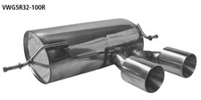 Bastuck Komplettanlage ab Kat Ausgang mittig VW Golf 5 R32 2x100mm scharf gerade