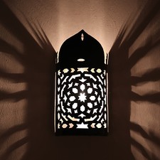 Orientalische wandlampe Marokkanische Wandleuchte Durhbrochenes METALL Lampe TAJ