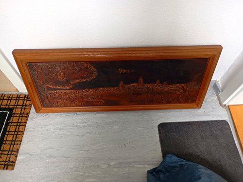 Gerahmtes holz wandbild - gerahmtes, holz-wandbild