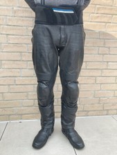 Motorradhose von 'Held' mit Regenhose, Herren, Leder, Gr.48, schwarz 