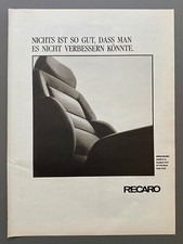 Keiper Recaro Sportsitz Kirchheim / Teck 1989 Vintage Ad Werbung Reklame