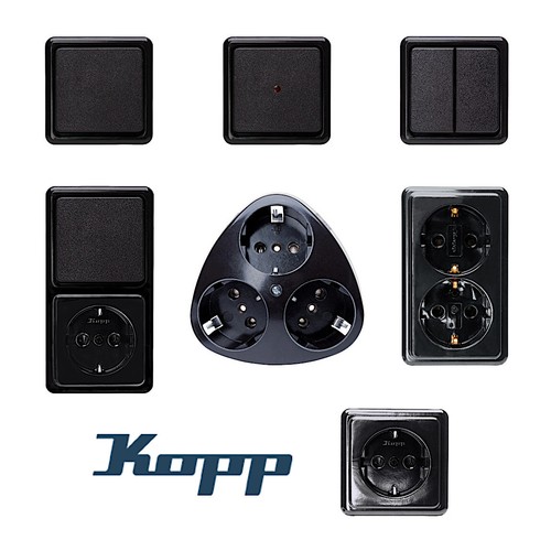 Kopp standard schwarz aufputz - standard,